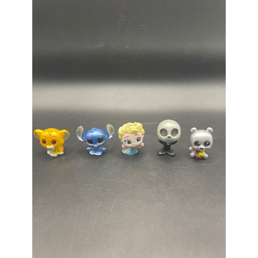 Disney Dorables SILVER Simba Stitch Elsa Pooh Jack Skellington Figures Lot